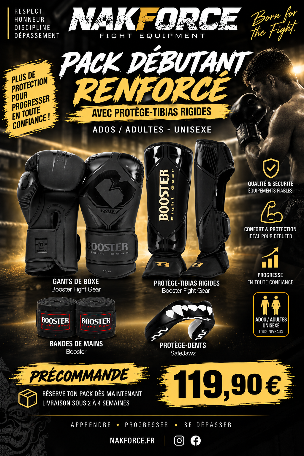 Pack Débutant Muay Thaï Renforcé – Ados / Adultes